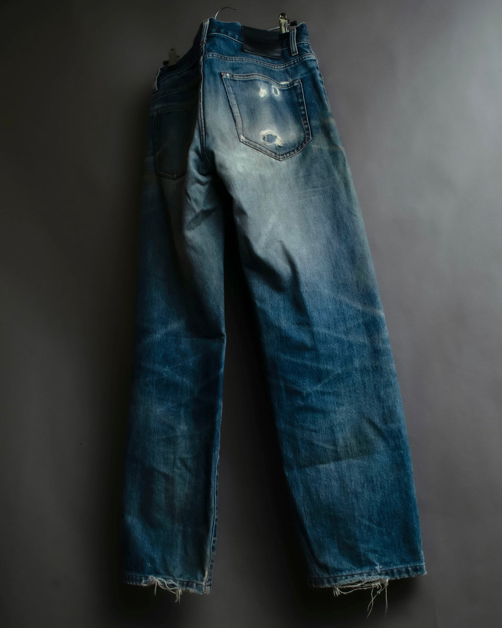 "GUCCI" Gradient fade design tapered denim