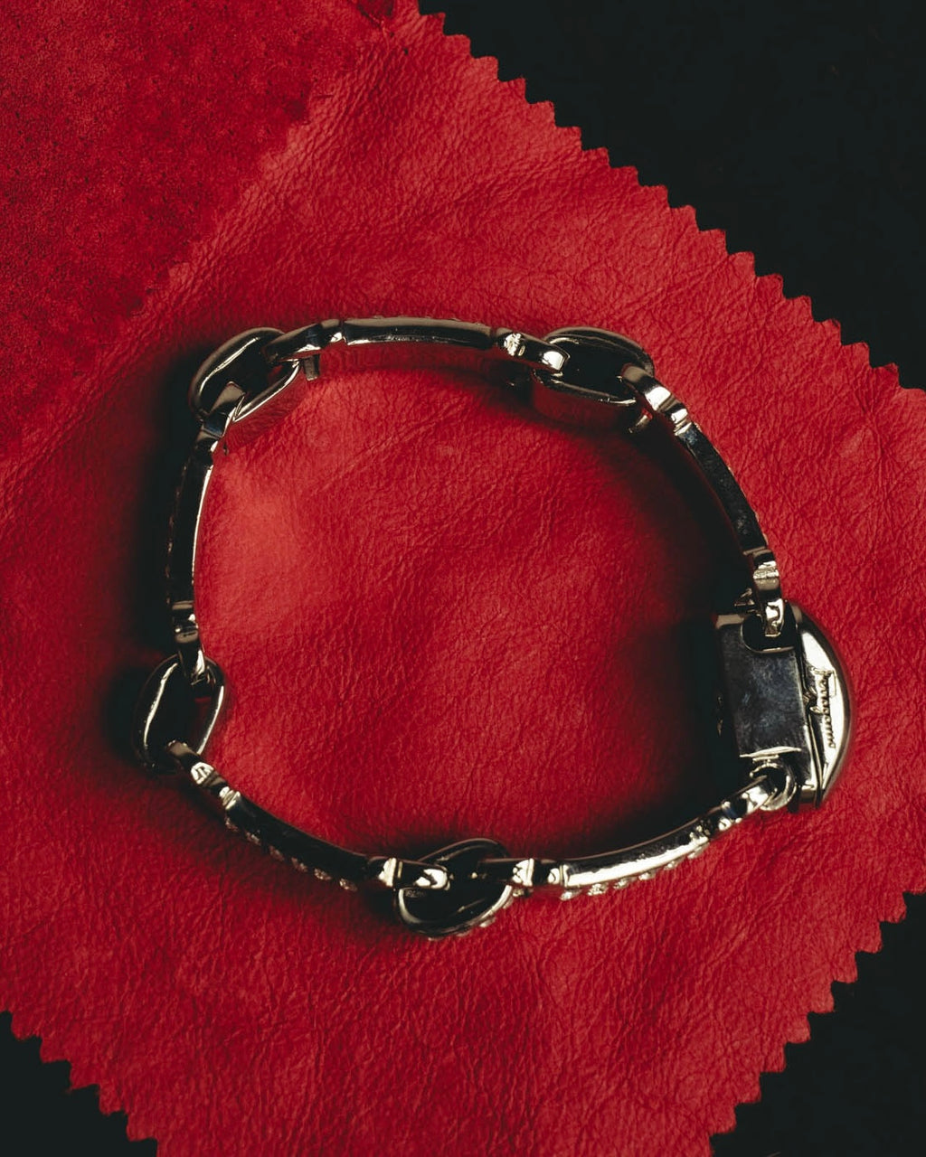"Ferragamo" Sparkling crystal link bracelet