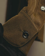 -SPECIAL- “Dries Van Noten” 20’s Sheer brown tailored long sleeve shirt