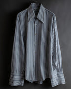 "Vintage multi-stripe pattern shirt"