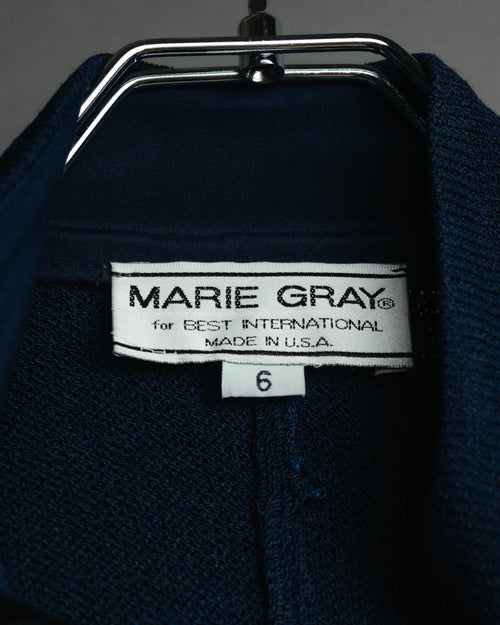 "MARIE GRAY" 80's-90's Elegant textured knit coat