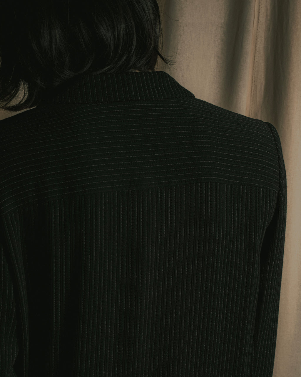 “Christian Dior” 90’s pinstriped four-button long tailored jacket