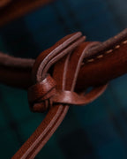 "Ralph Lauren" Blackwatch check canvas leather combination bag