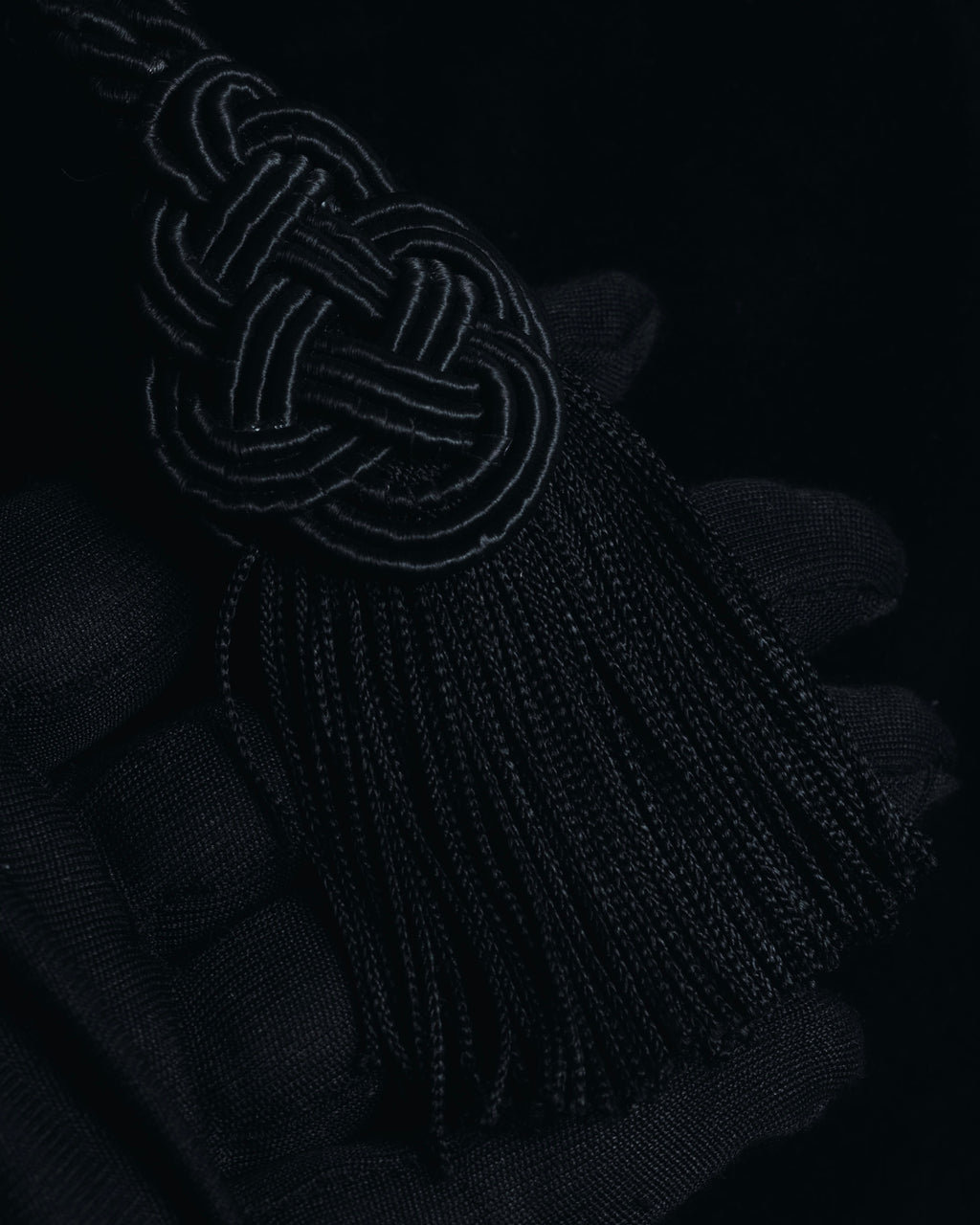 "LOEWE" Late 80s-Early 90s velvet knot tassel handbag