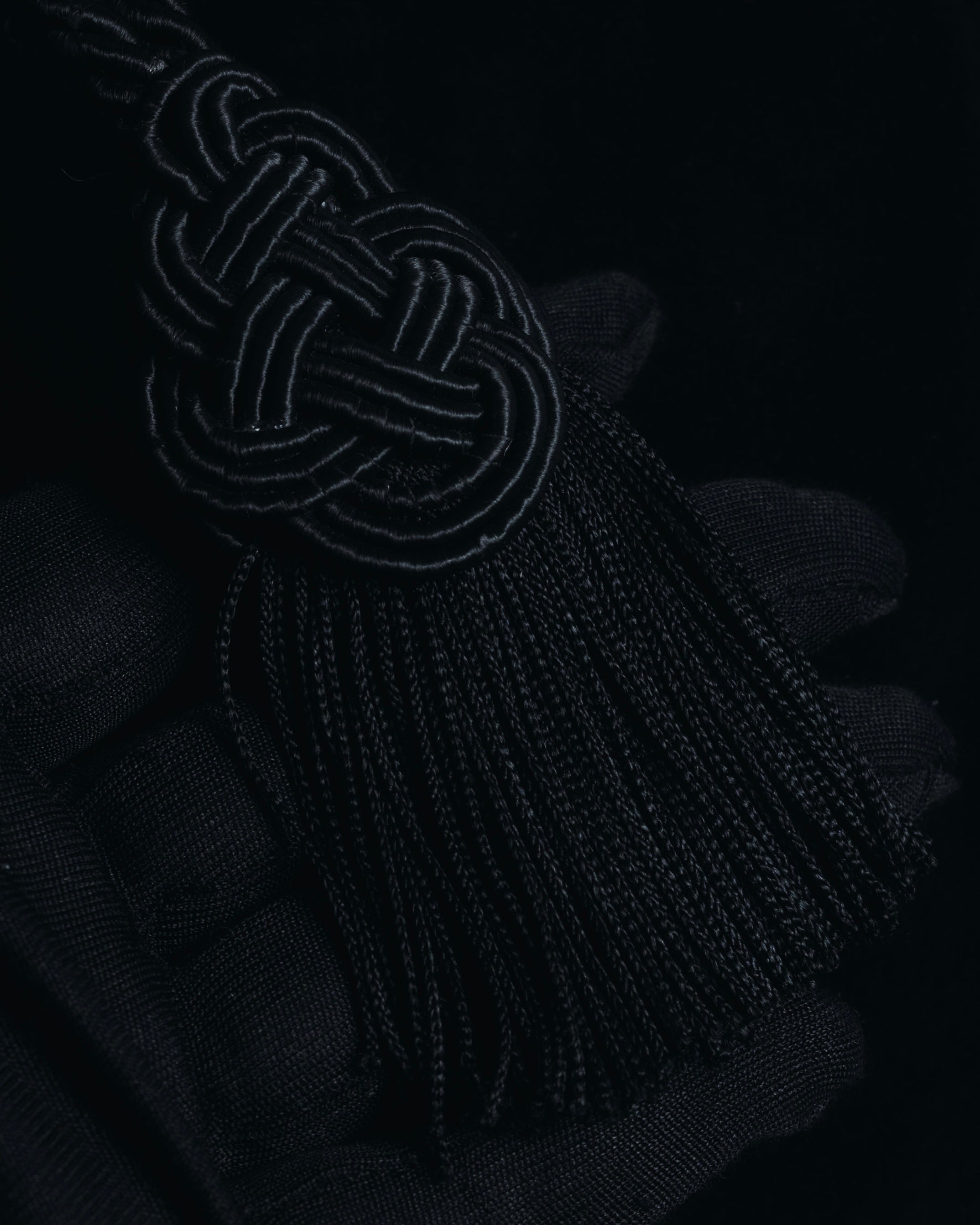 "LOEWE" Late 80s-Early 90s velvet knot tassel handbag