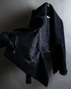 "HELMUT LANG" Short length wool riders jacket