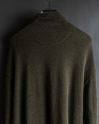 "Vintage herringbone long sleeve polo shirt"