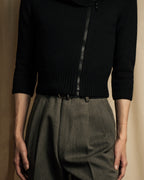 "FENDI" Raglan sleeves short length zip-up knit