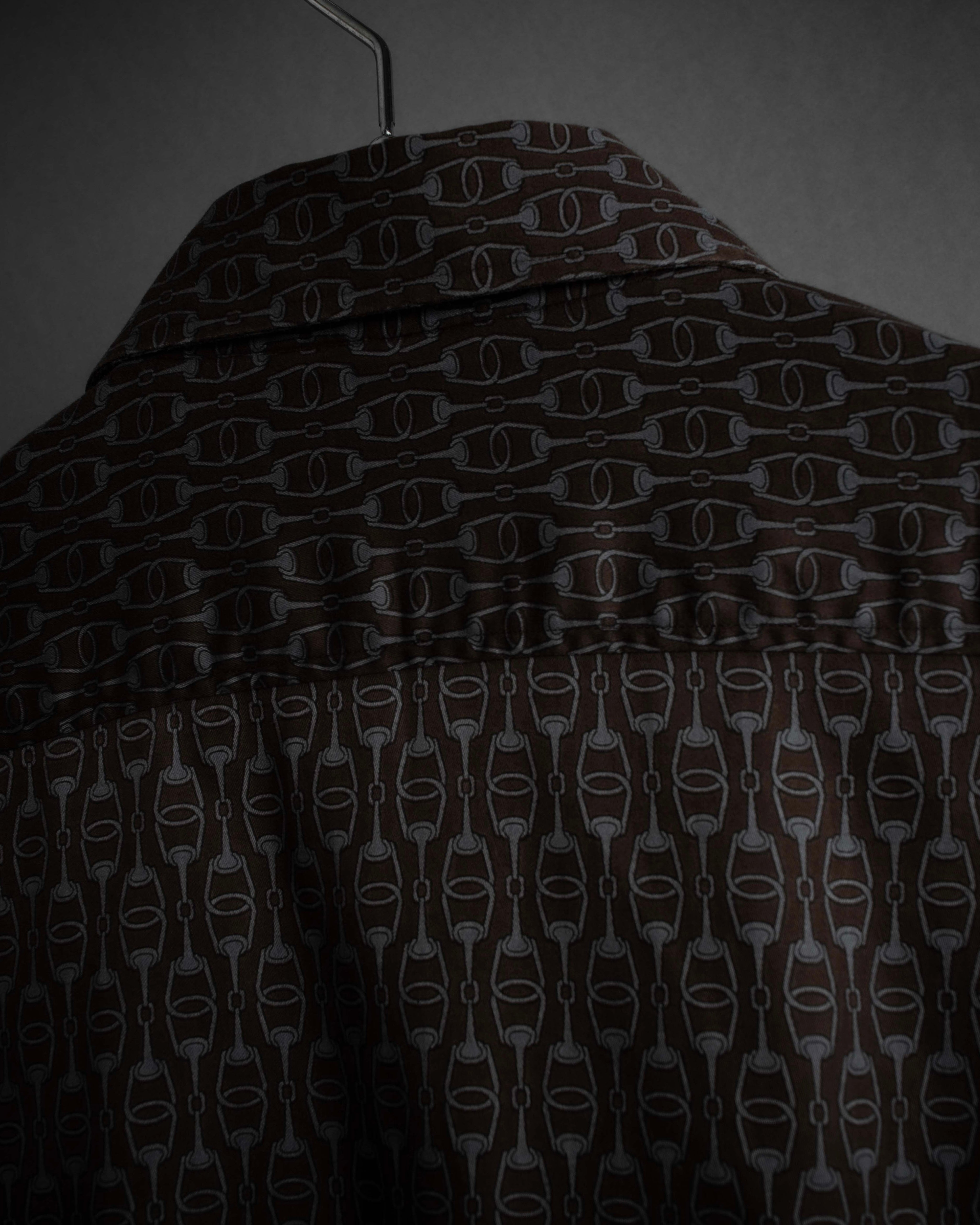 "GUCCI" Horsebit pattern shaped shirt