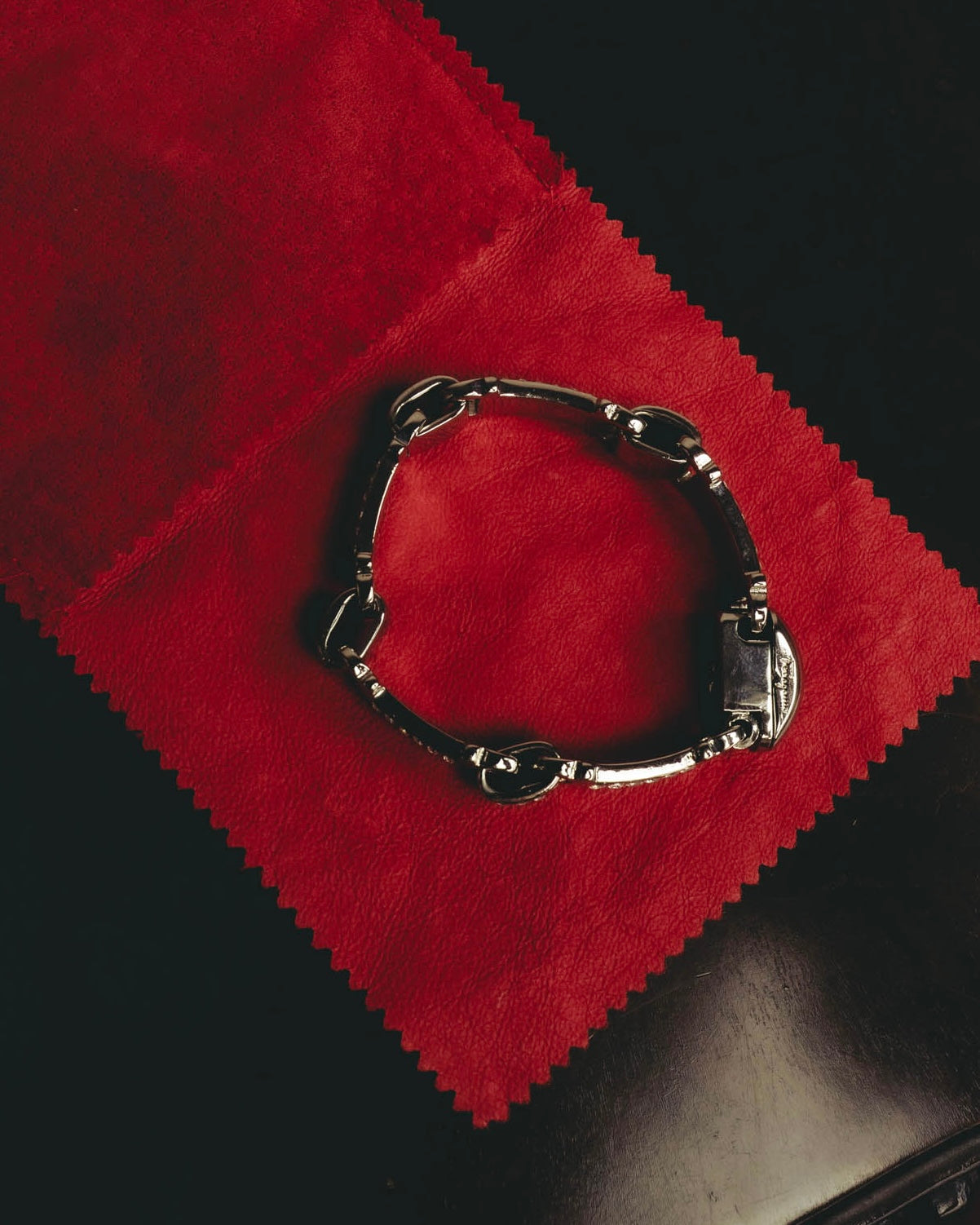 "Ferragamo" Sparkling crystal link bracelet