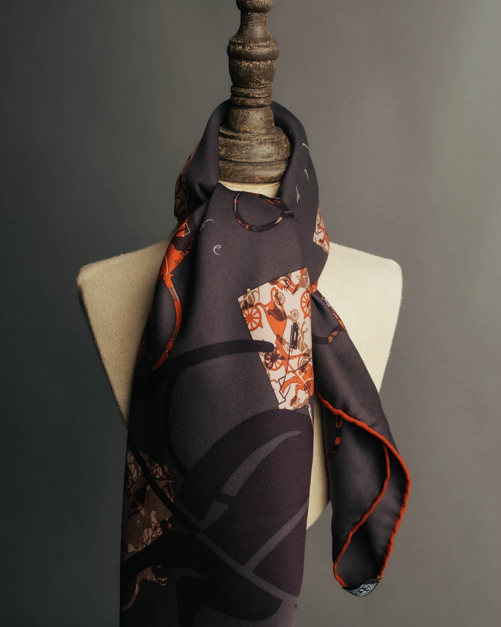 “Hermès” 2007 Kelly en calèche silk scarf