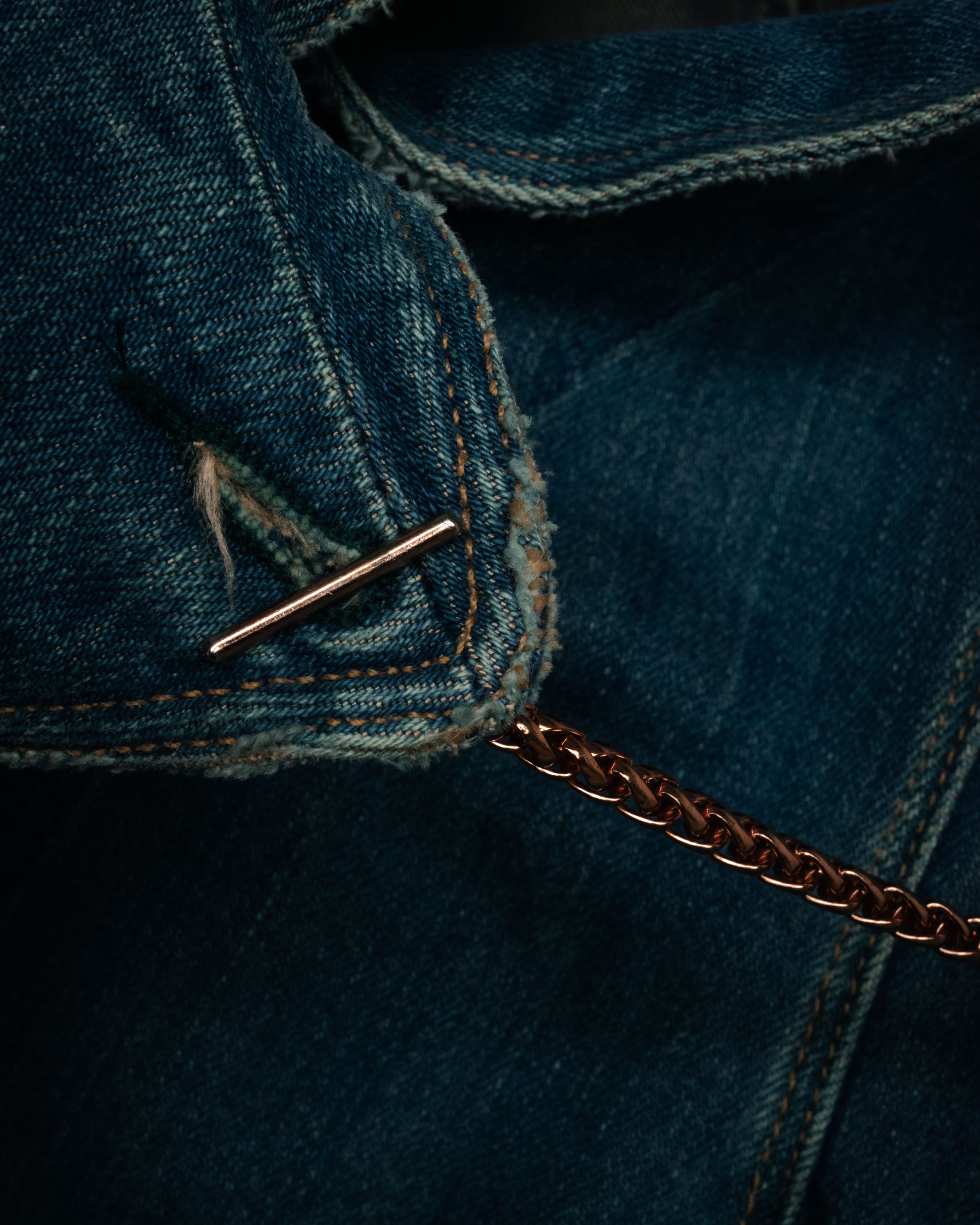 “Levi’s RED” 2001 Asymmetrical draped denim jacket