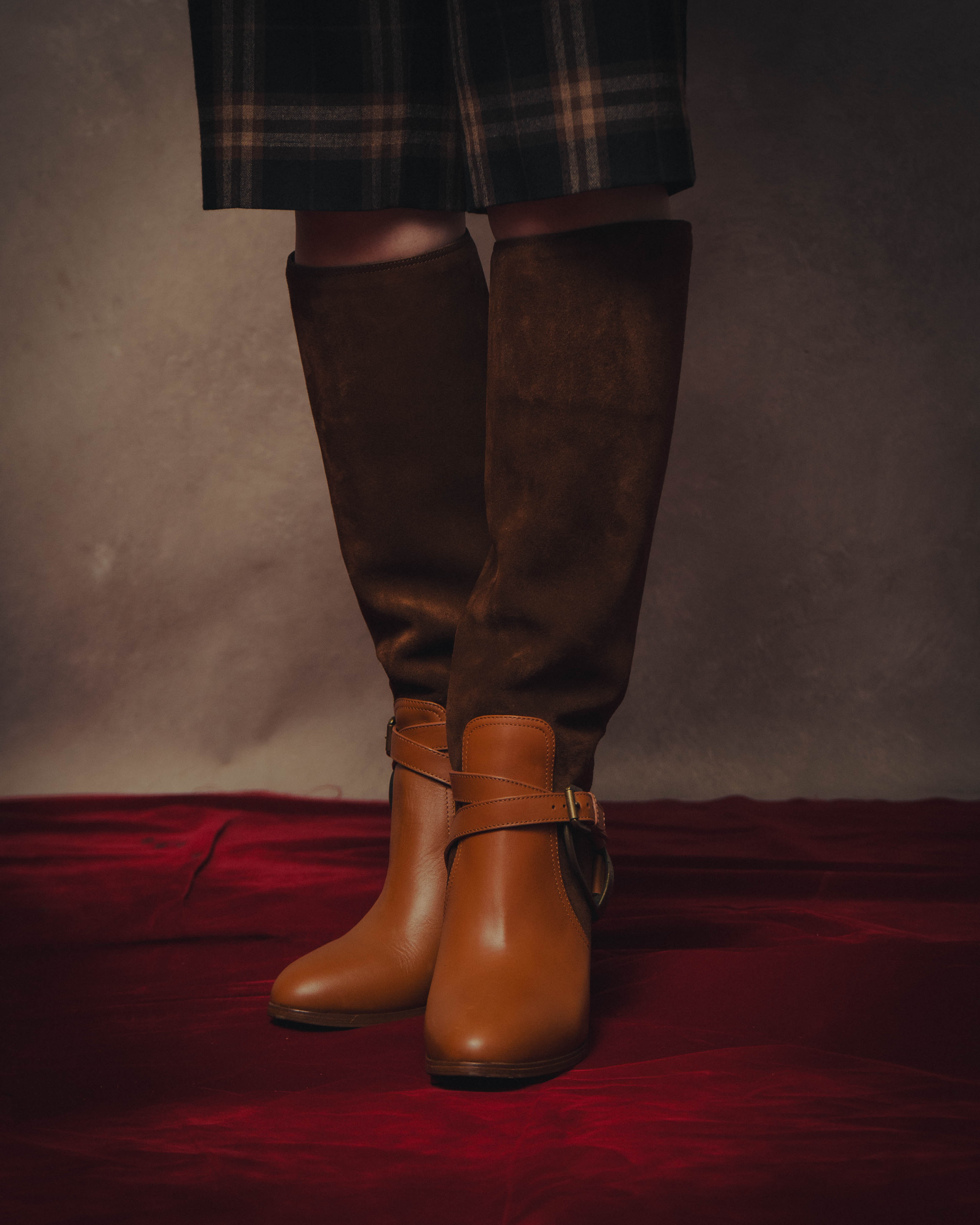 -SPECIAL- “Ralph Lauren” 2010’s-20’s Sareena washed vachetta long boots