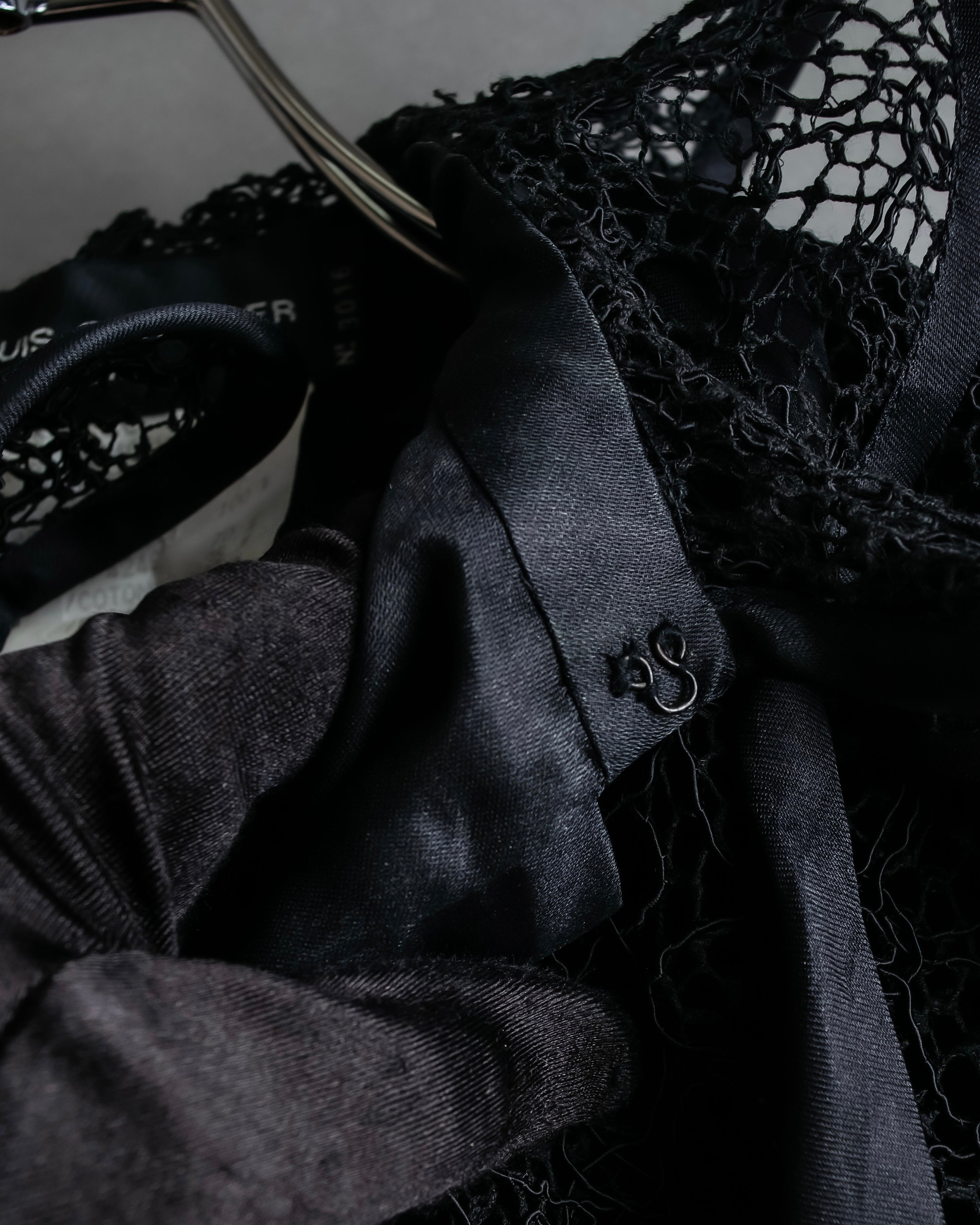 "JEAN-LOUIS SCHERRER" Lace frill design ribbon attached jacket