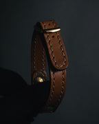 "CELINE" 70’s sulky logo leather bracelet
