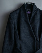 "RUIRUE BOUTIQUE" Shawl collar flare silhouette coat