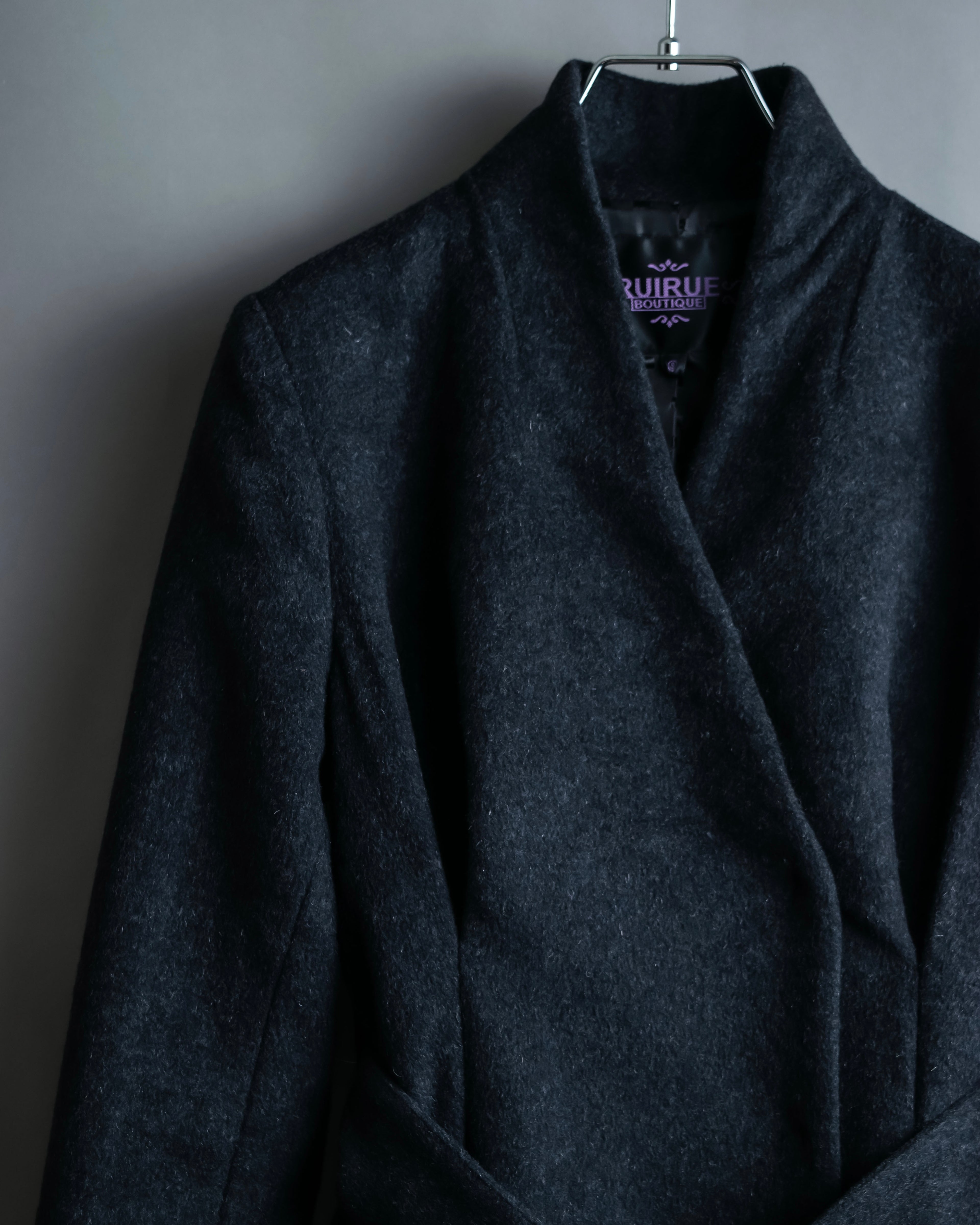 "RUIRUE BOUTIQUE" Shawl collar flare silhouette coat