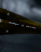 "Ferragamo" Gancini motif butterfly frame sunglasses