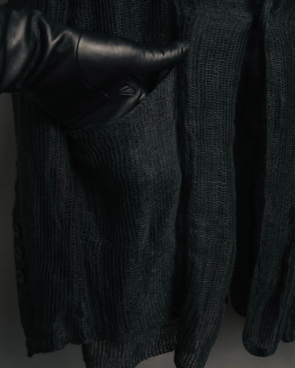 -SPECIAL- “Rick Owens” 2000’s Open weave shawl cardigan