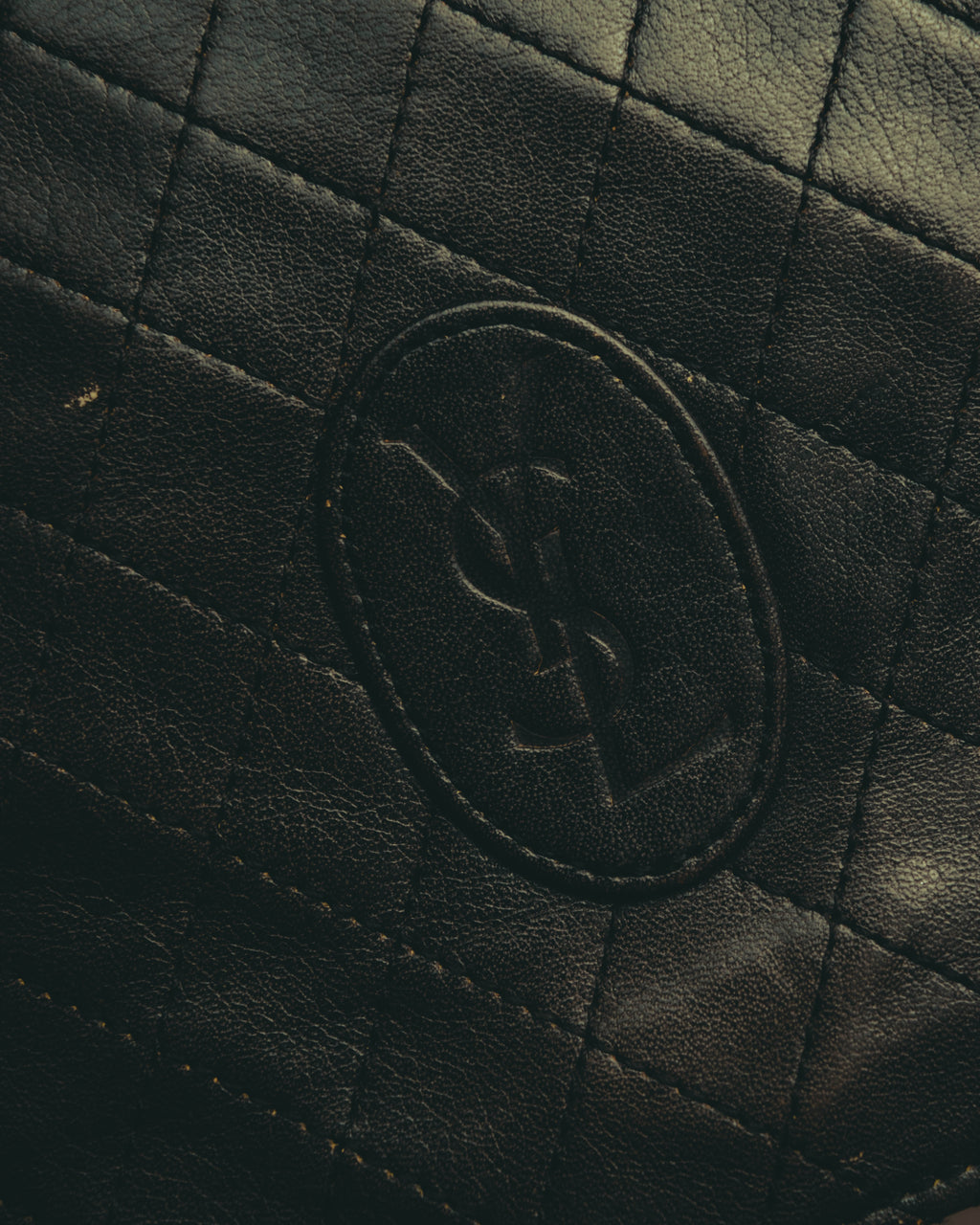 "Yves Saint Laurent" 80's-90's Quilted leather shoulder bag