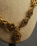 -SPECIAL- “CHANEL” 80’s-90’s ornate gold chain necklace