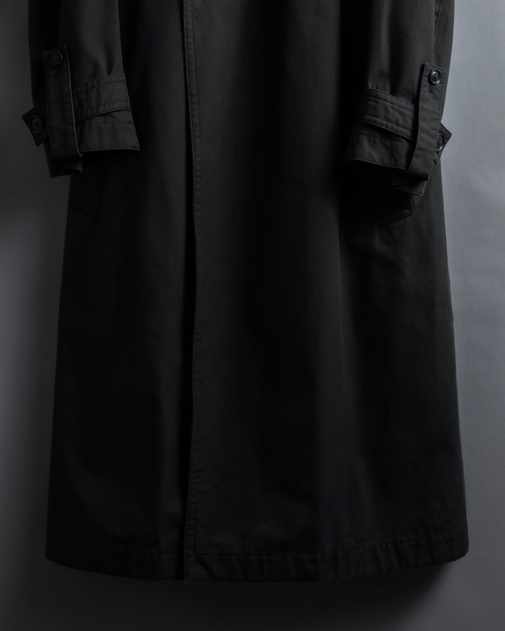 "Ground Y" 19AW Draping design cotton gabardine trench coat