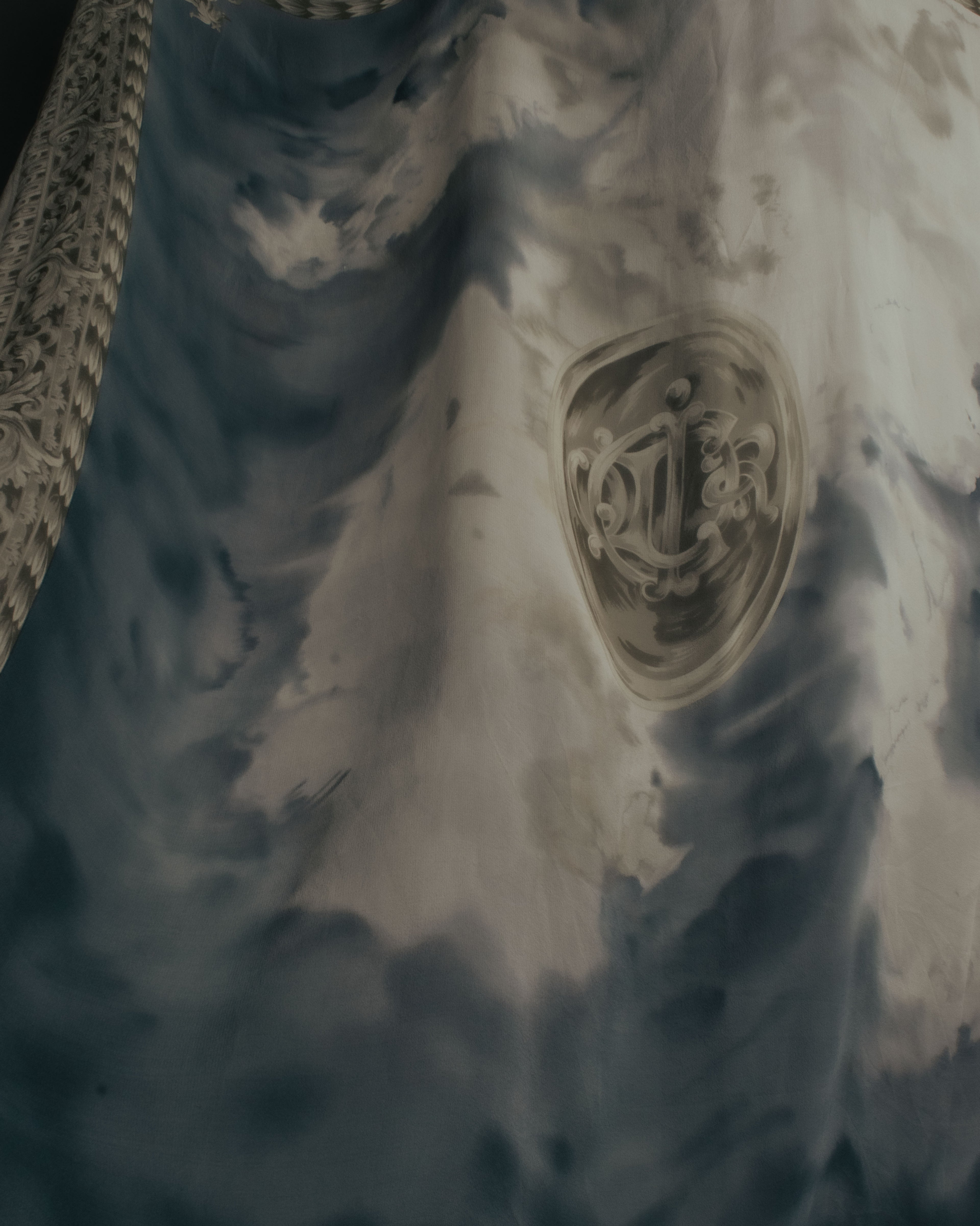 “Christian Dior” 90’s-00’s Sky motif silk scarf