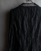 "ARMANI COLLEZIONI" Satin switch design knit tailored jacket