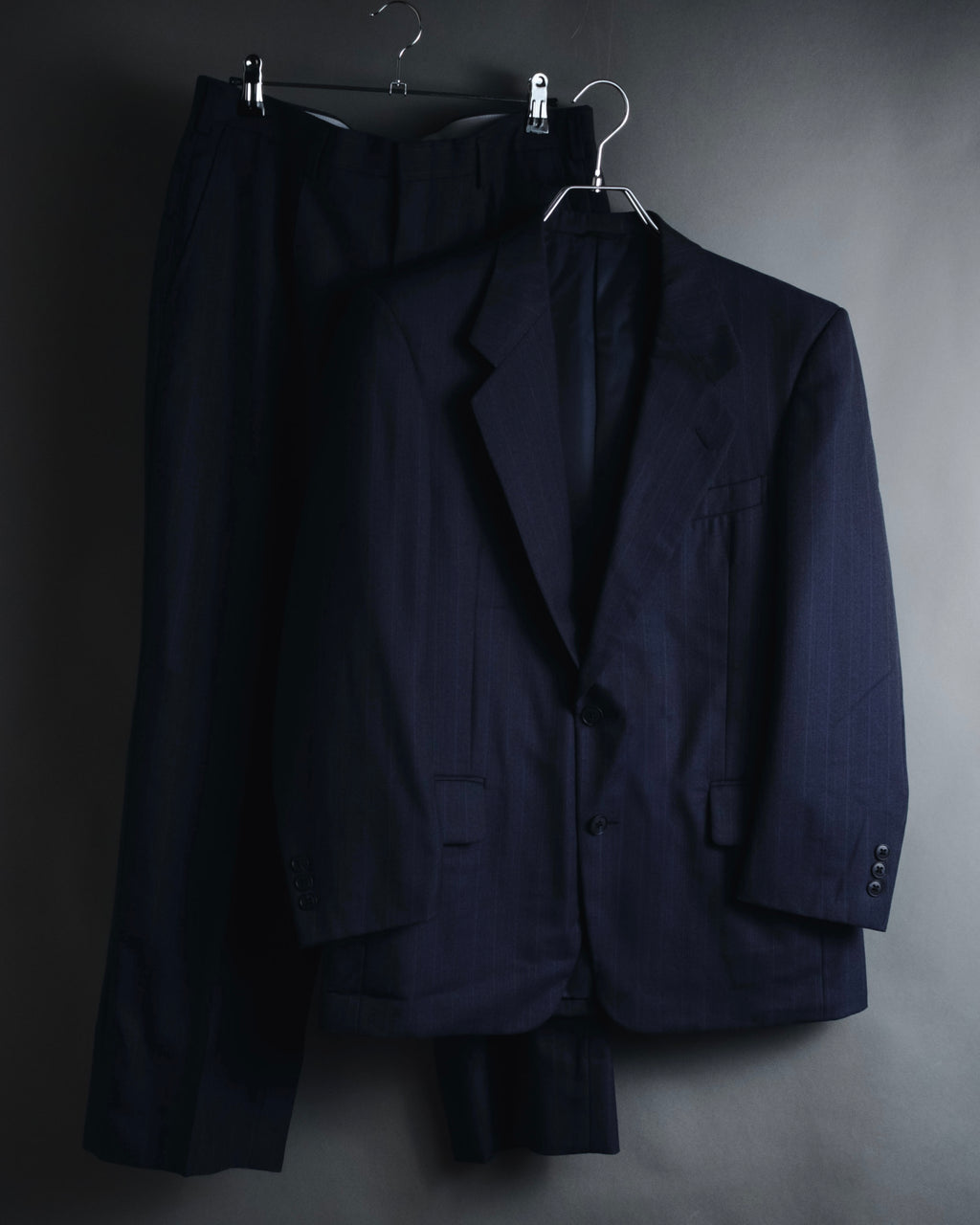 "BALENCIAGA" Tailored Two-Piece Suit Set with Subtle Pinstripes
