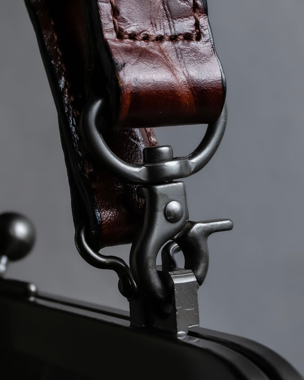 "JEAN PAUL GAULTIER" Logo engraved crocodile embossed 2way leather bag