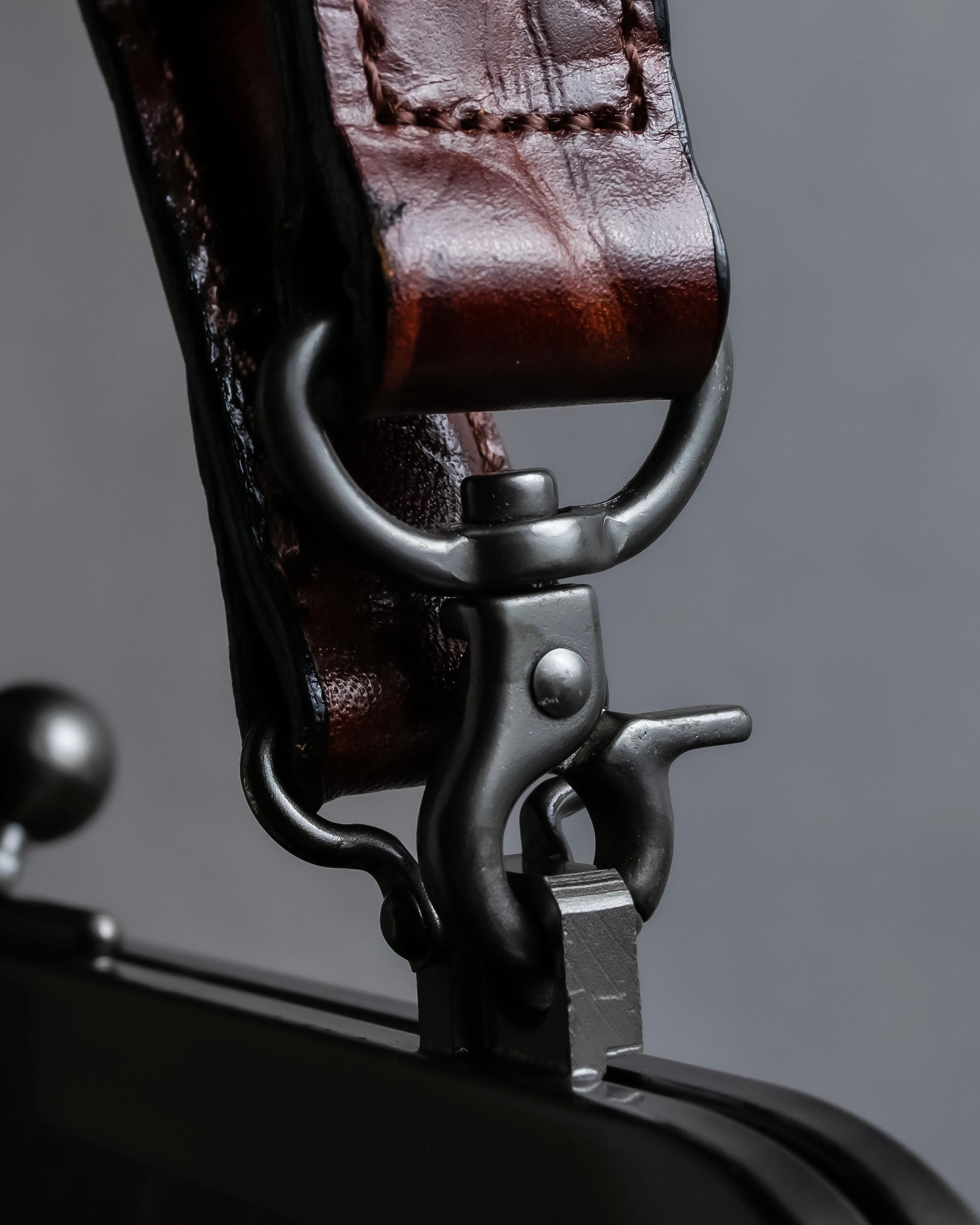 "JEAN PAUL GAULTIER" Logo engraved crocodile embossed 2way leather bag