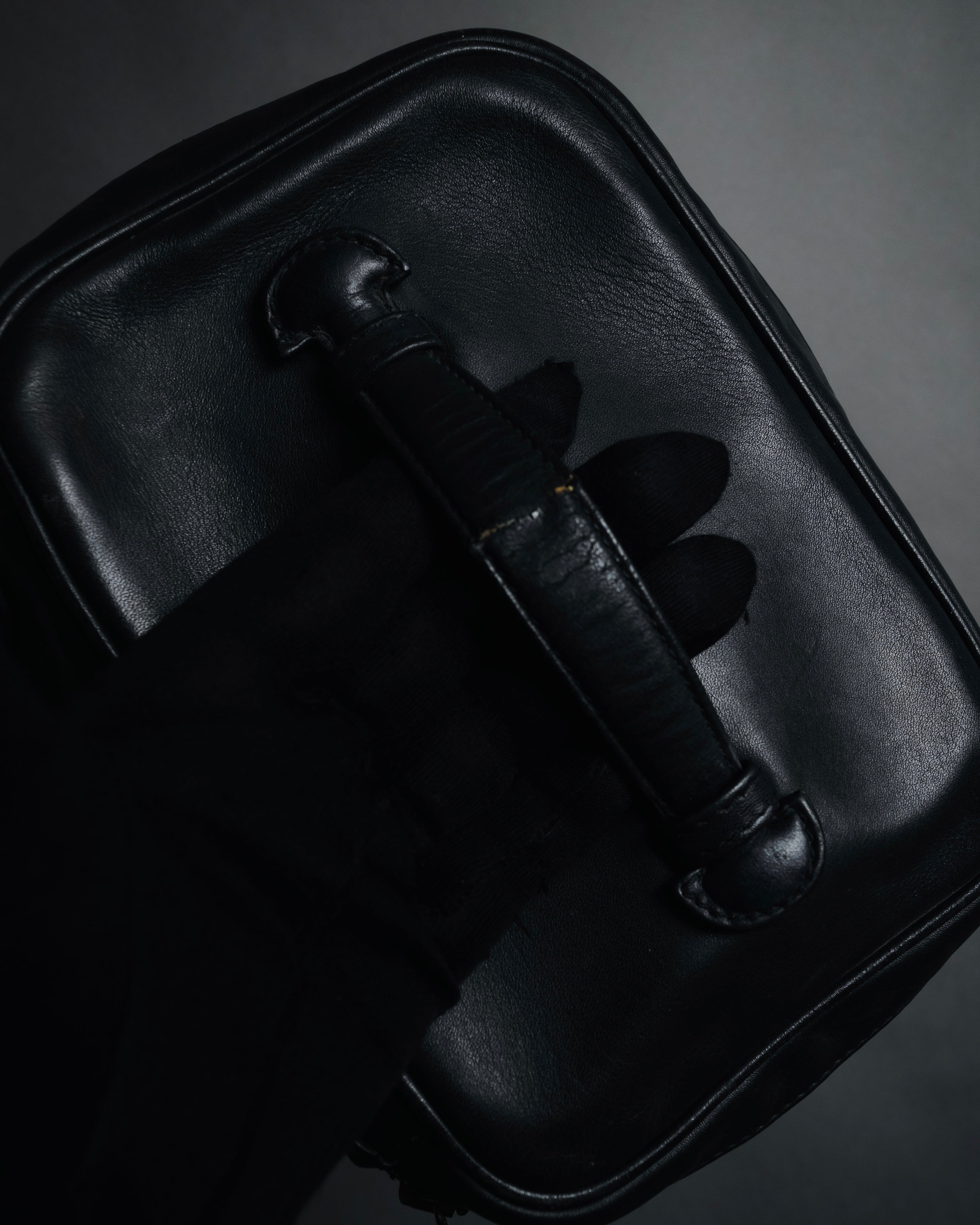 "CHANEL" 90’s Picot stitching lambskin vanity bag