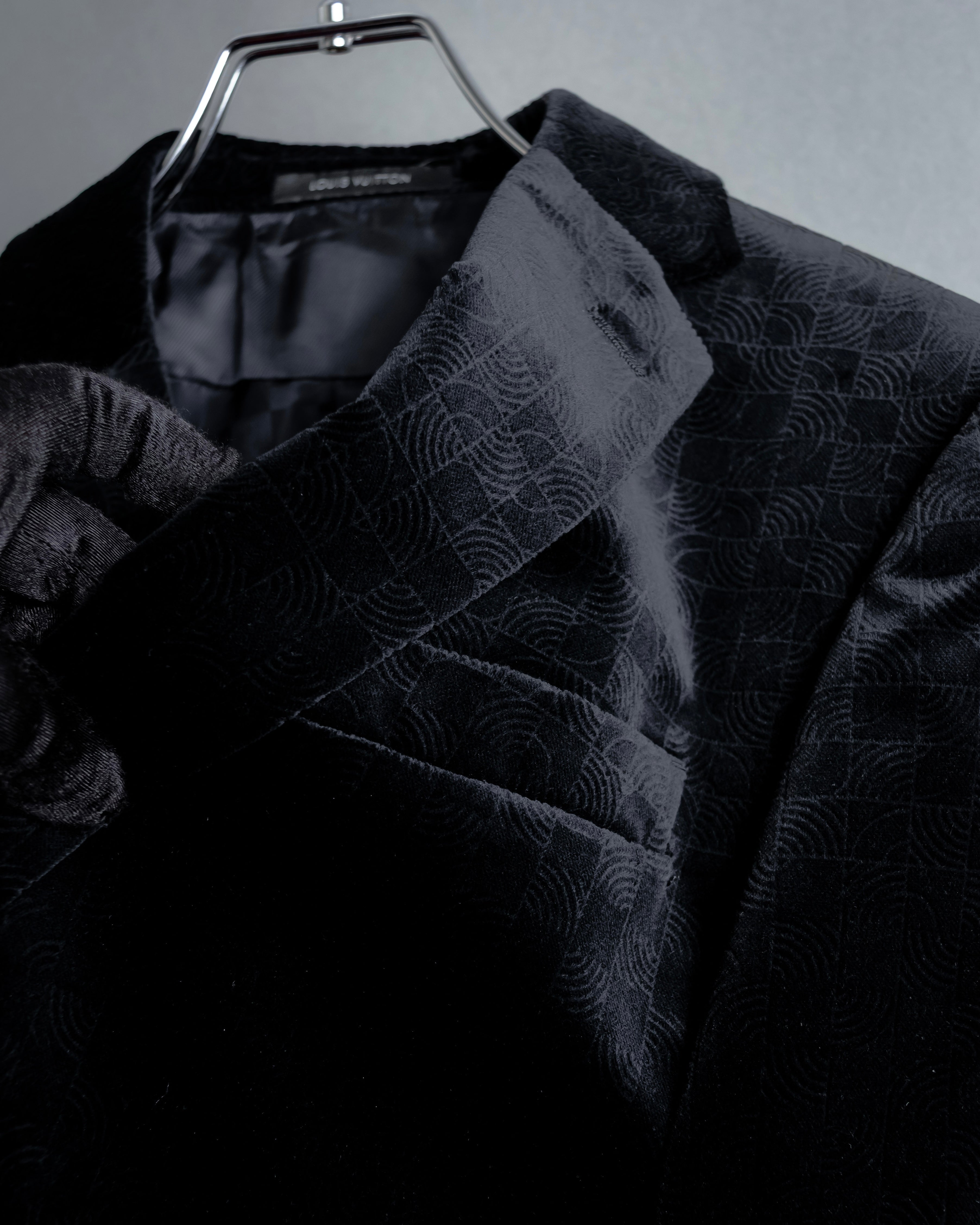 "LOUIS VUITTON" Geometric pattern velvet tailored jacket