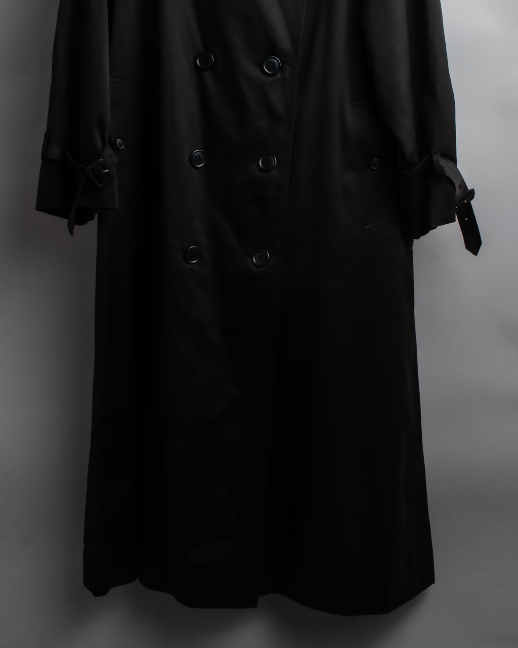 "BURBERRYS" Traditional detail double-breasted stand color trench coat