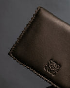 "LOEWE" Logo engraved leather card case