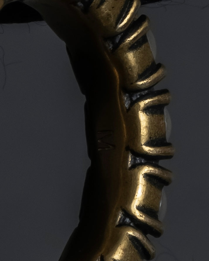 "Christian Dior" Eternity design pearl arrangement gold ring