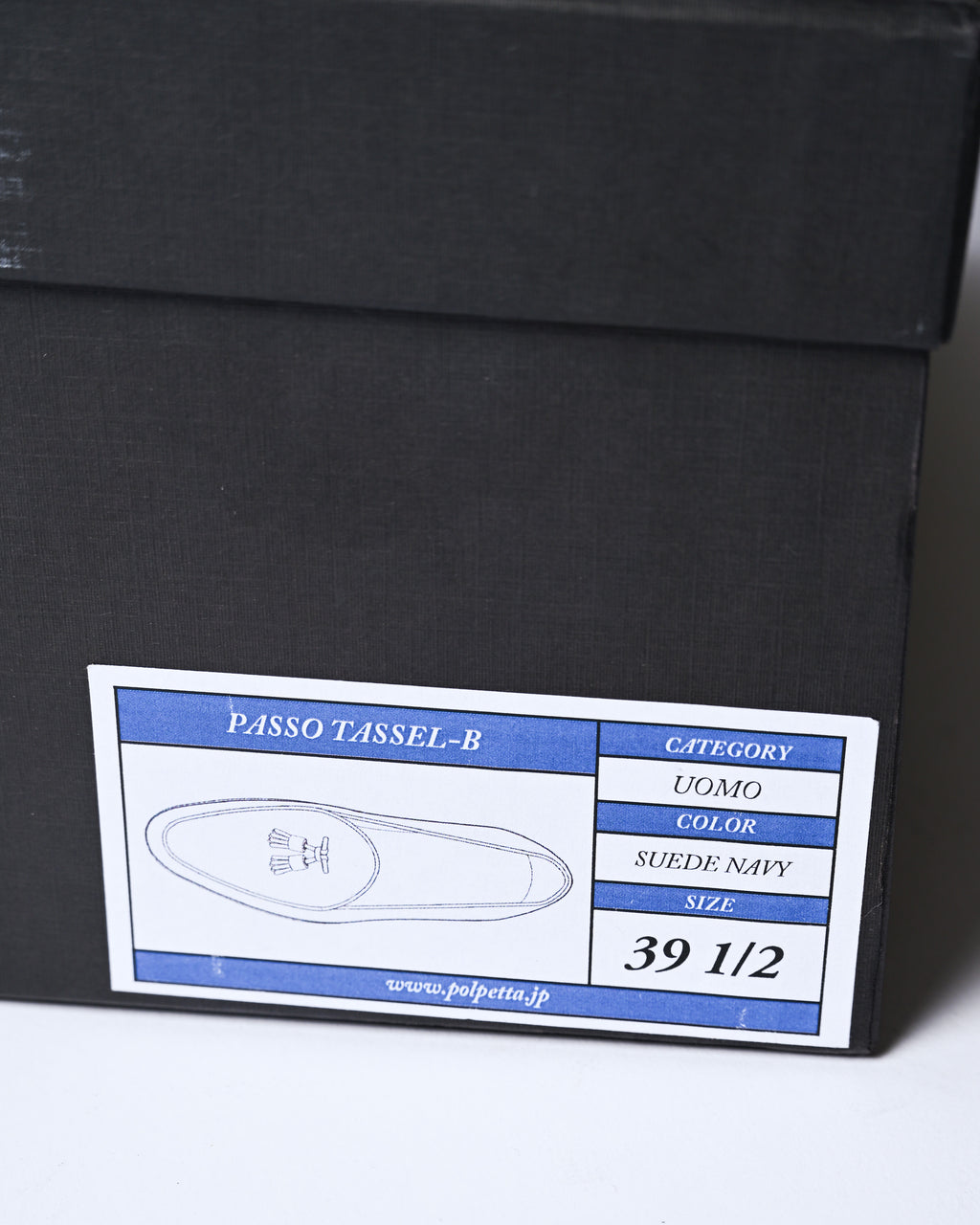 POLPETTA × Brilla per il gusto/ “ PASSO” Suede Tassel Loafers Navy