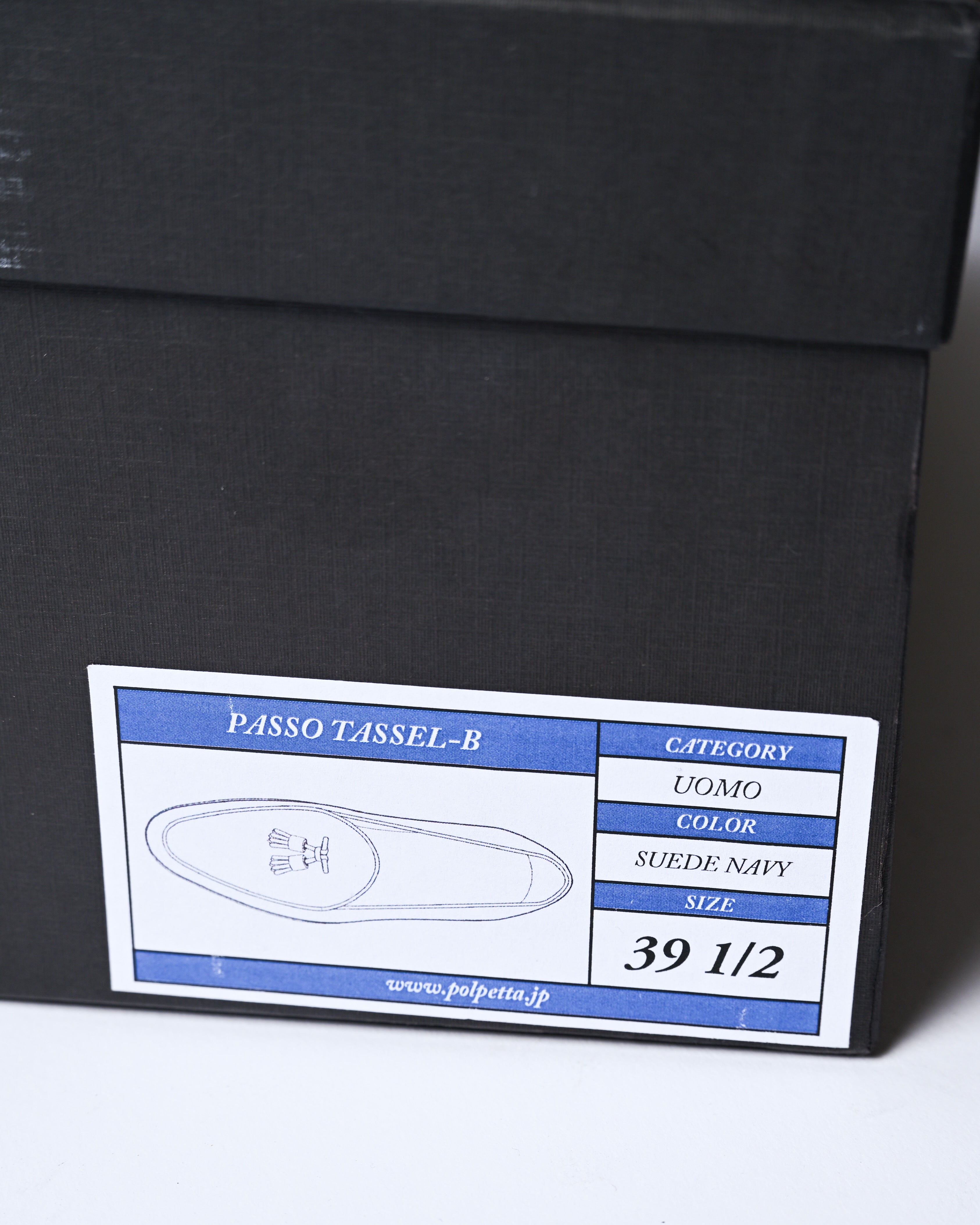 POLPETTA × Brilla per il gusto/ “ PASSO” Suede Tassel Loafers Navy