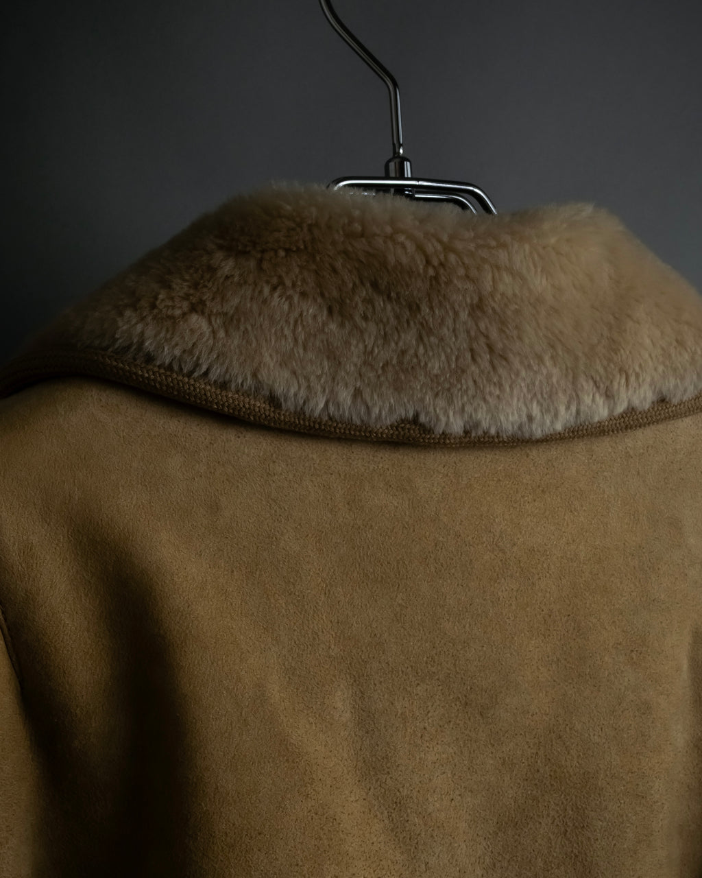 "LOEWE" 90's Panel-switched design mouton shearling coat