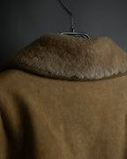 "LOEWE" 90's Panel-switched design mouton shearling coat