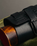 "DIOR HOMME" 00's-10's Black leather wrist cuff