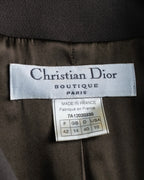 "Christian Dior Boutique Paris" Beautiful waist-shape shawl collar long coat
