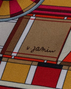 "HERMES" Carre 90 volt et pirouette silk scarf