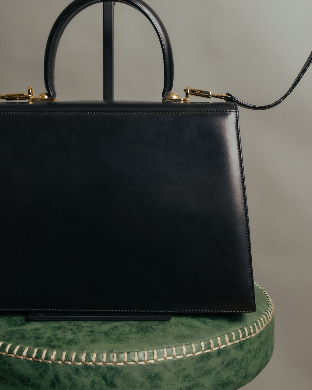 “Salvatore Ferragamo” 90’s-00’s Gancini top handle box calf bag