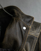 "CHANEL" 2000AW Karl Lagerfeld period calf leather vest