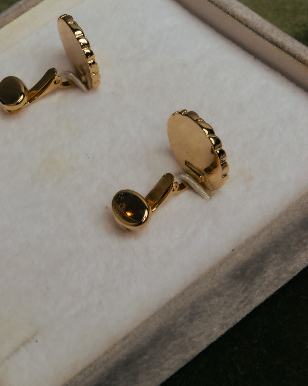 “Christian Dior” 80’s-90’s Laurel rope motif D logo earrings