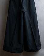 "COMME des GARCONS" Ruffle & tulle asymmetrical docking sarouel slacks