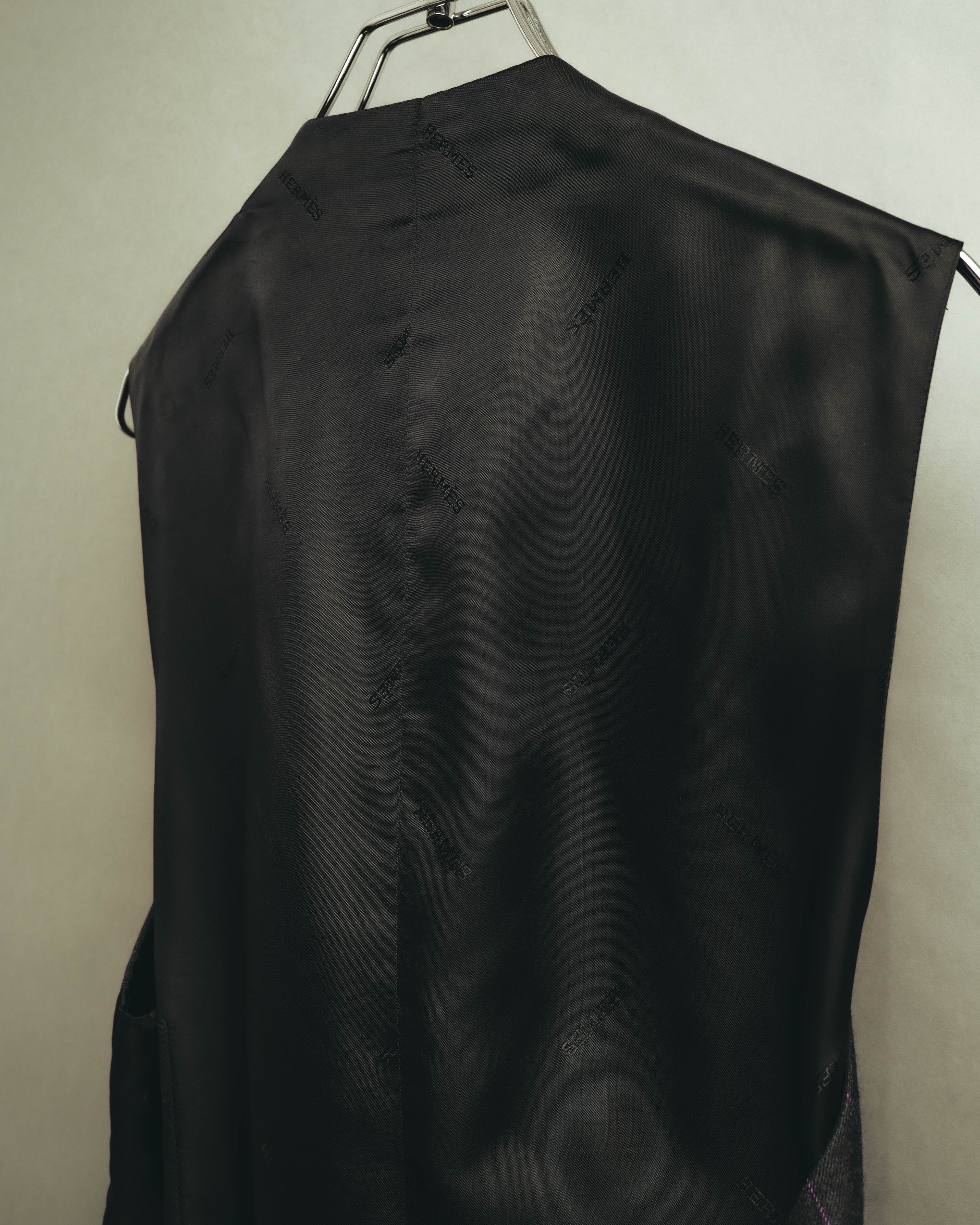 -SPECIAL- “HERMES” 2007-2009 Super 100s pinstripe tailored long gilet