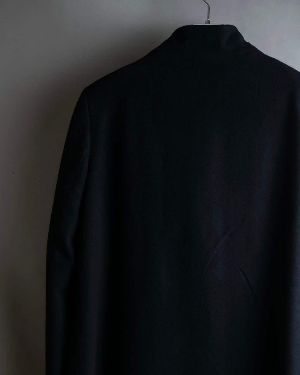 "JIL SANDER" 100% cashmere straight line stand collar coat