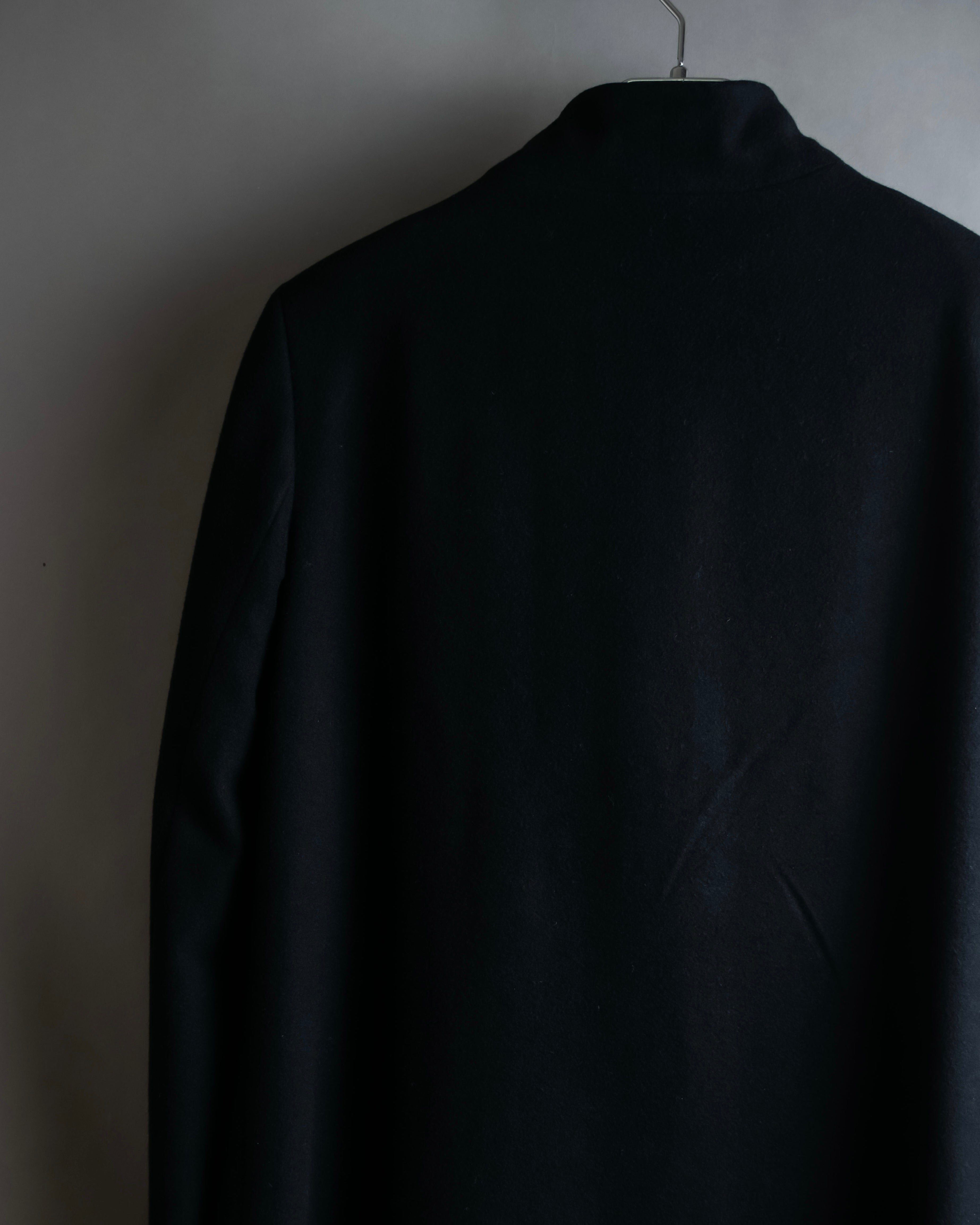 "JIL SANDER" 100% cashmere straight line stand collar coat
